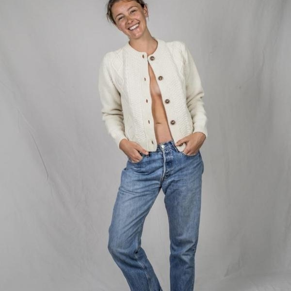 Women's  L’ENVERS Cream Cardigan Sweater
